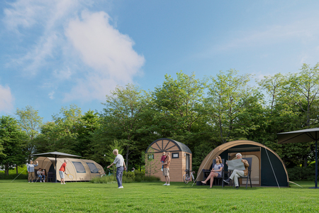 De Waard Tunneltent met priv&eacute; sanitair | 5 personen